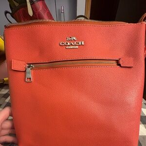 Coach Women's Vibrant Orange Crossbody Bag